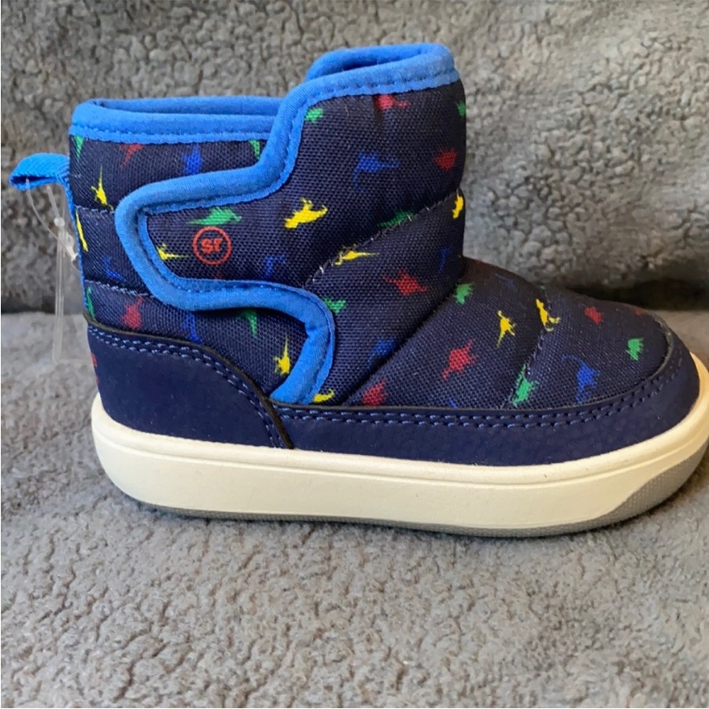 Stride Rite Blue Dinosaur Boots